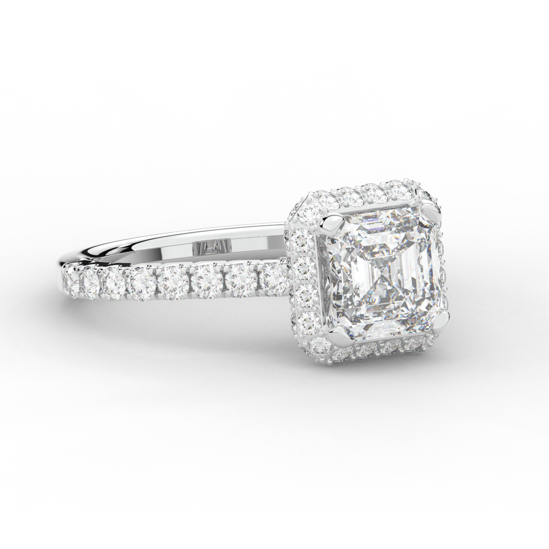 2.75CT.TW ASSCHER LAB DIAMOND HALO ENGAGEMENT RING