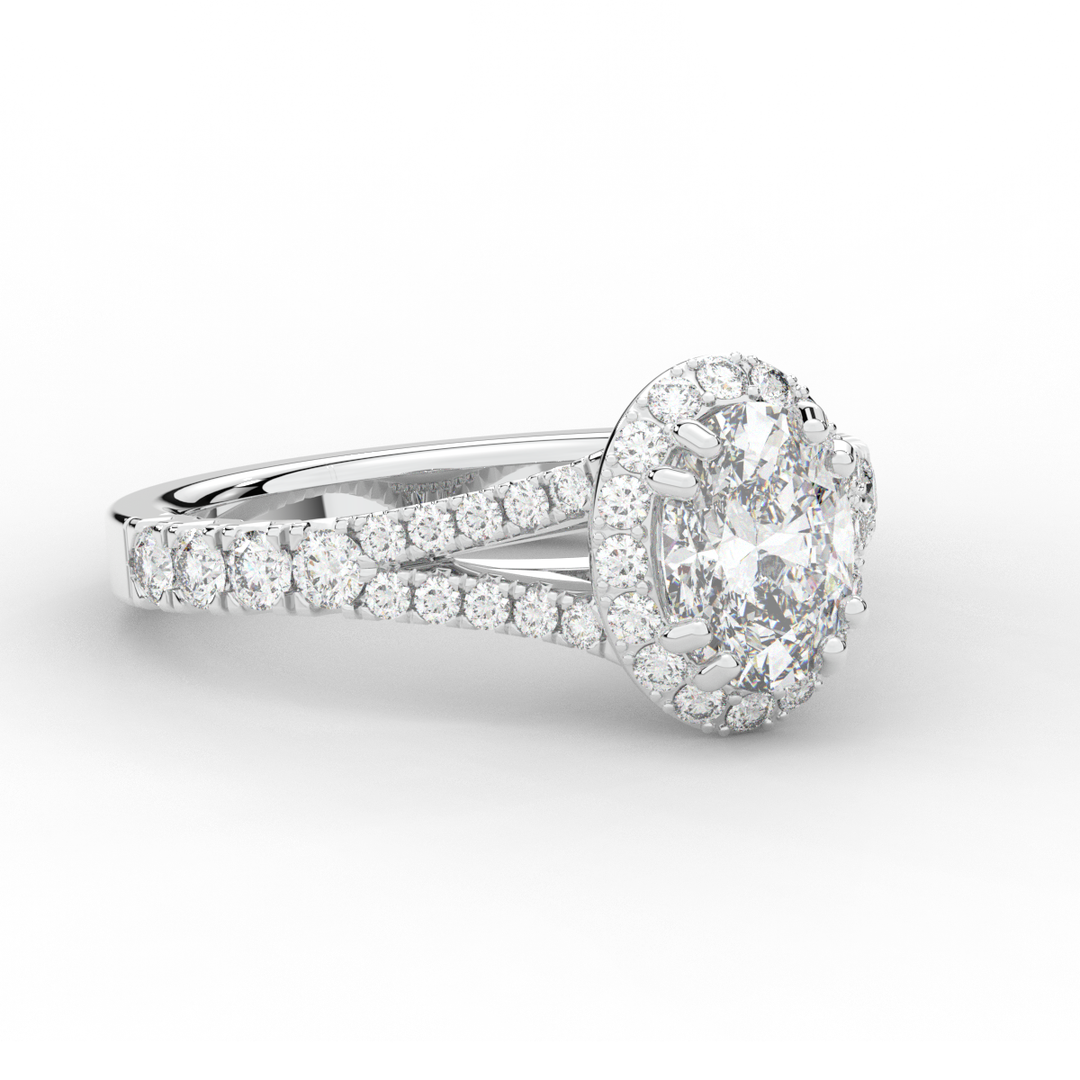 1.60CT.TW OVAL LAB DIAMOND ENGAGEMENT RING