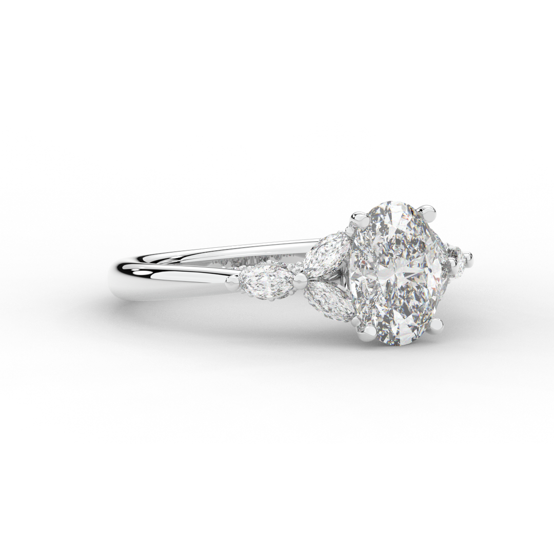 2.00CT.TW OVAL LAB DIAMOND ENGAGEMENT RING