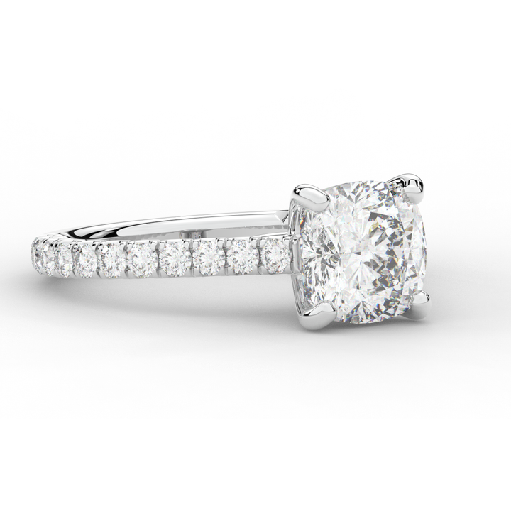 2.40CT.TW CUSHION LAB DIAMOND ENGAGEMENT RING