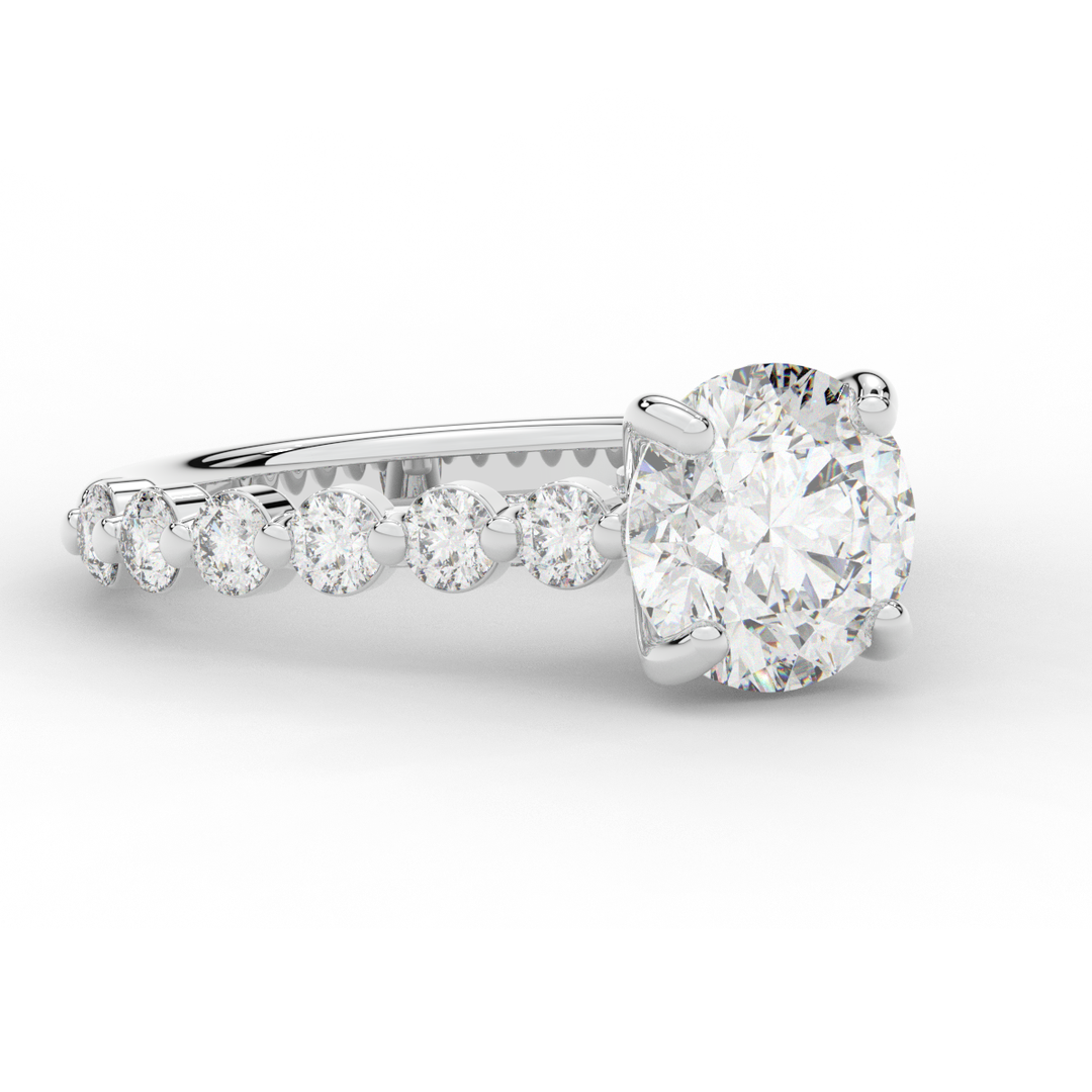 3.90CT.TW ROUND LAB DIAMOND ENGAGEMENT RING