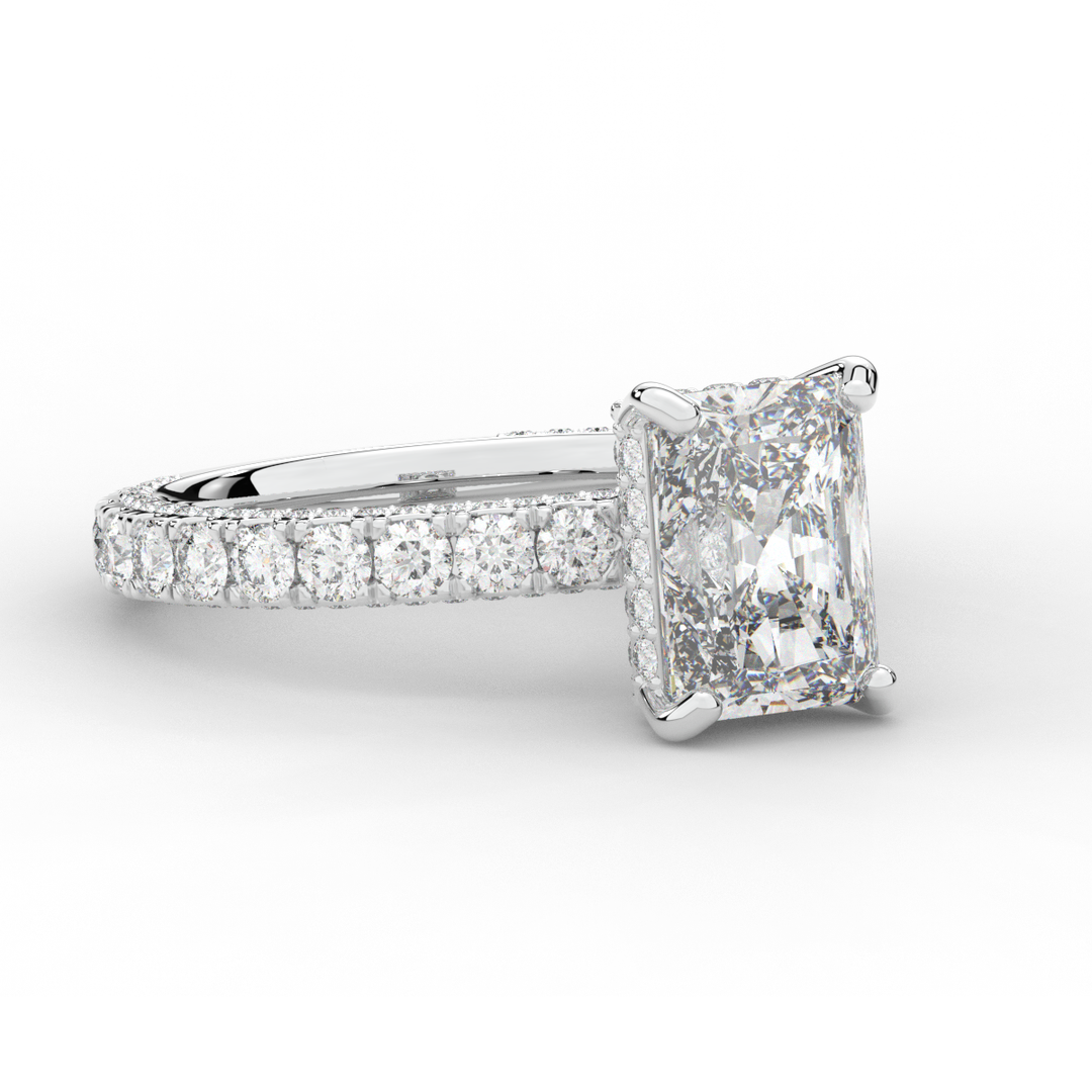 3.00CT.TW RADIANT LAB DIAMOND ENGAGEMENT RING