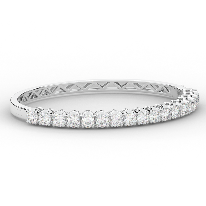 5.00CT.TW ROUND LAB DIAMOND BANGLE