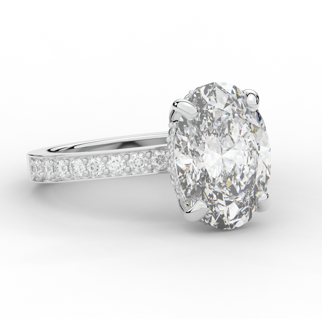 4.30CT.TW OVAL LAB DIAMOND BAND ENGAGEMENT RING