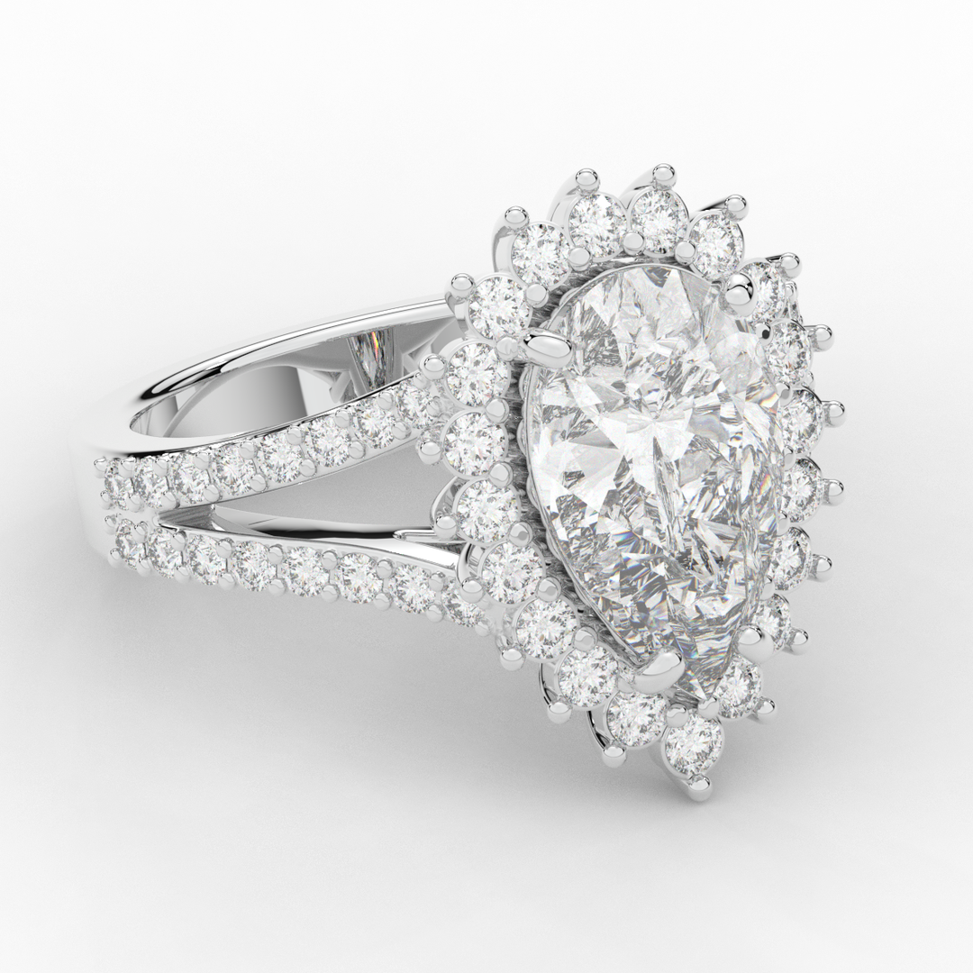 3.60CT.TW ROUND LAB DIAMOND ENGAGEMENT RING