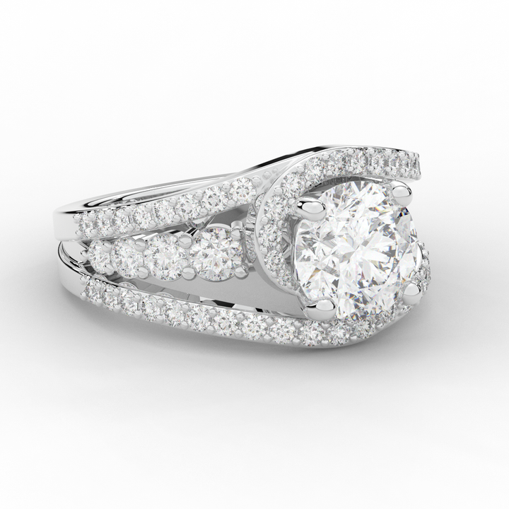 3.30CT.TW ROUND LAB DIAMOND ENGAGEMENT RING