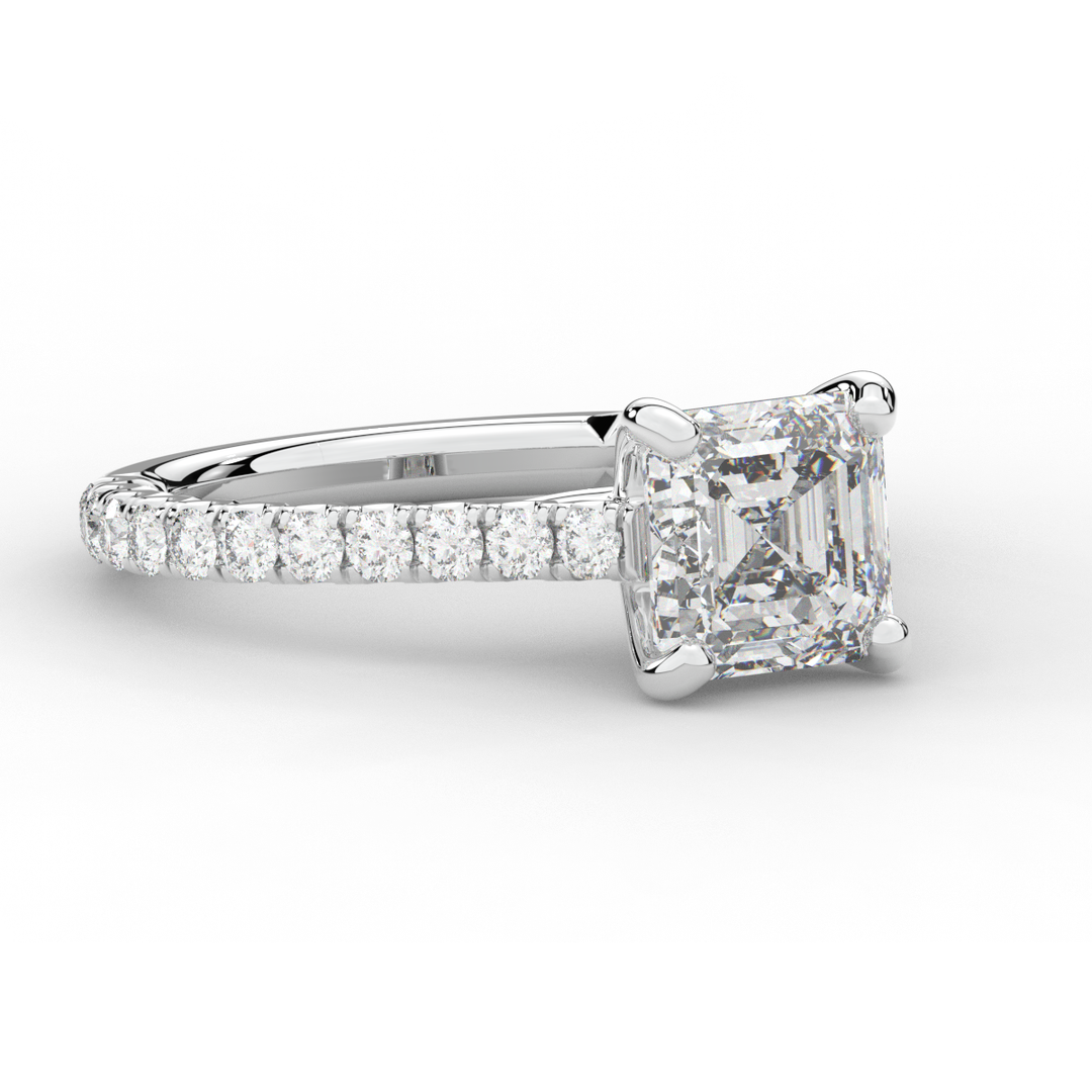 2.40CT.TW ASSCHER LAB DIAMOND ENGAGEMENT RING