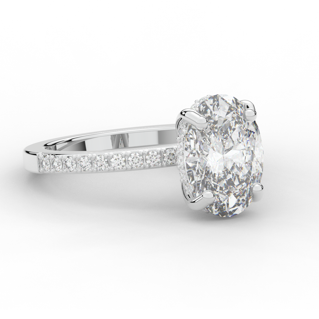 2.70CT.TW OVAL LAB DIAMOND SOLITAIRE ENGAGEMENT RING