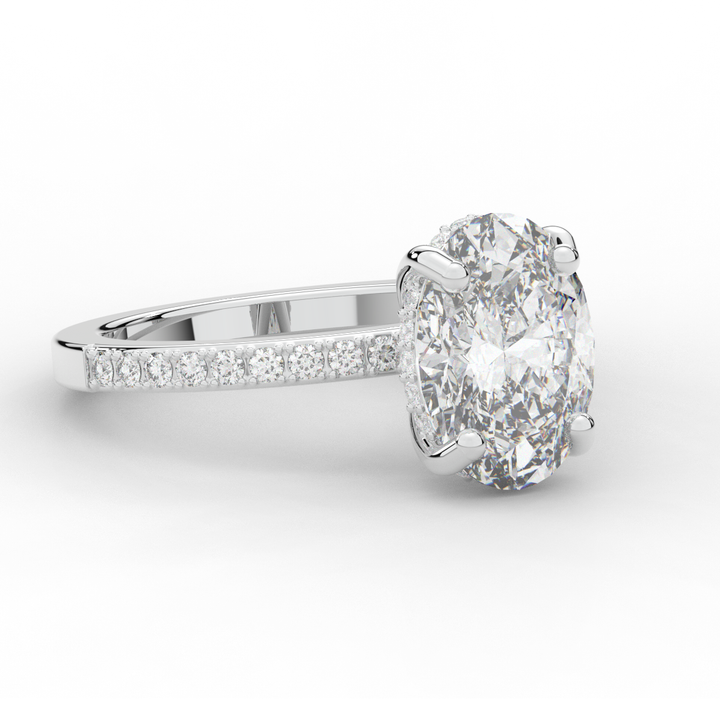 2.70CT.TW OVAL LAB DIAMOND SOLITAIRE ENGAGEMENT RING