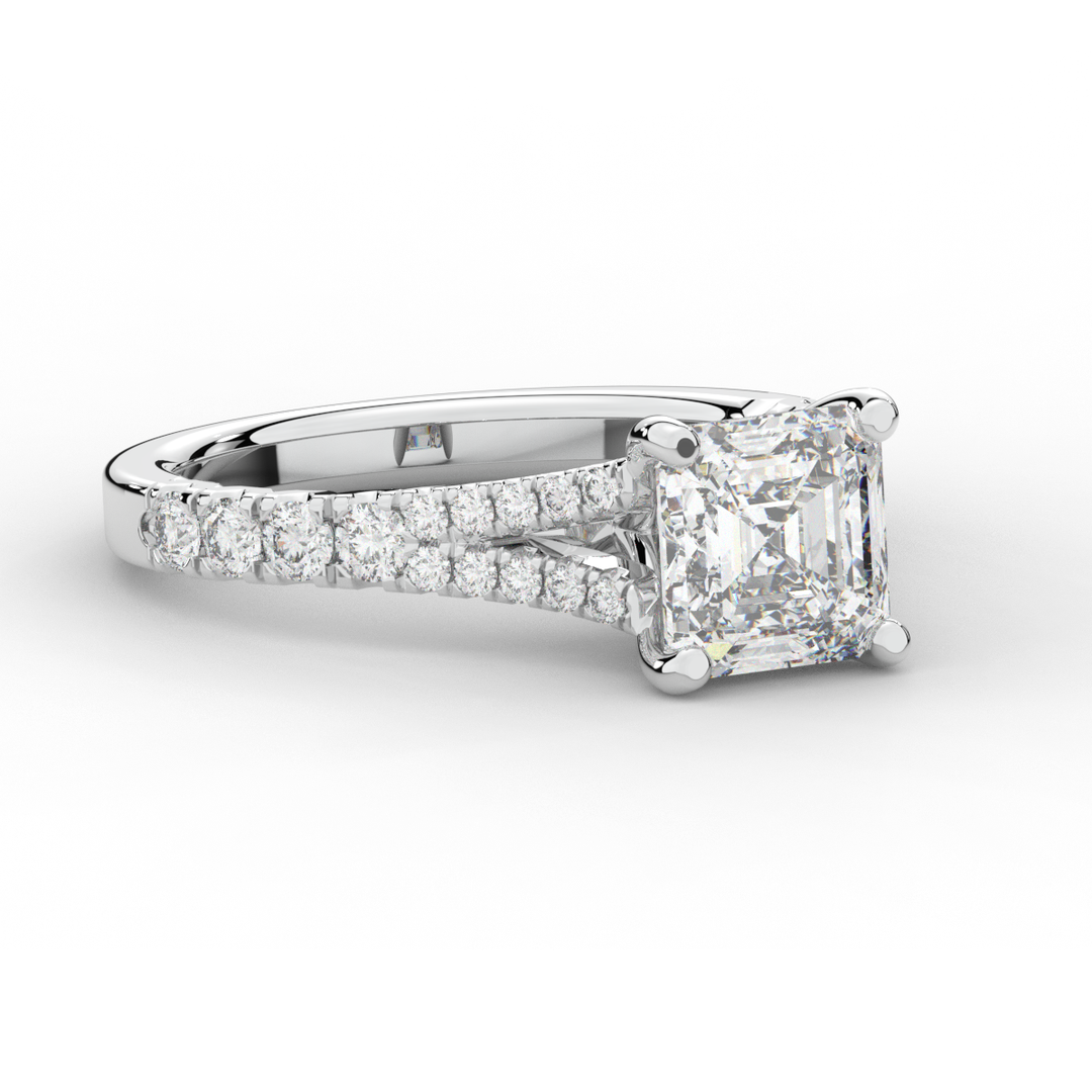 2.45CT.TW ASSCHER LAB DIAMOND ENGAGEMENT RING