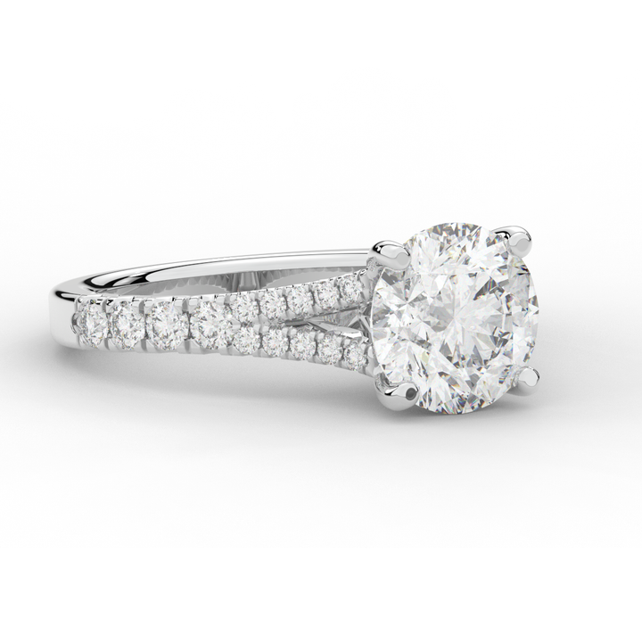 2.45CT.TW ROUND LAB DIAMOND ENGAGEMENT RING