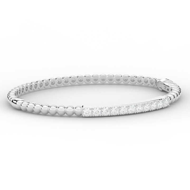 1.10CT.TW ROUND LAB DIAMOND BANGLE