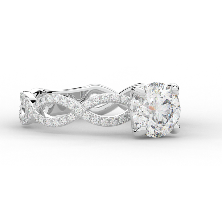 1.30CT.TW ROUND LAB DIAMOND ENGAGEMENT RING