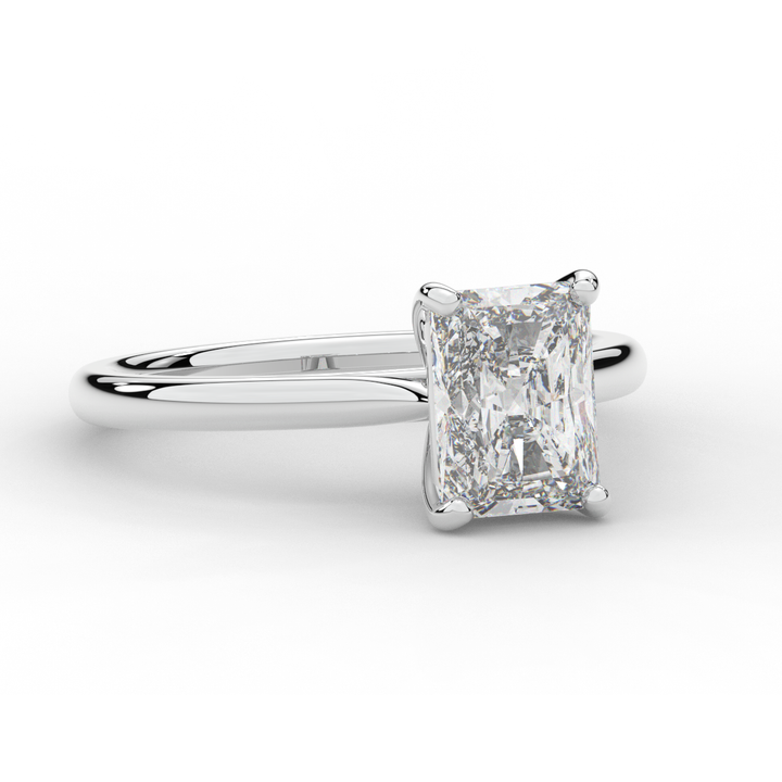 2.00CT RADIANT LAB DIAMOND SOLITAIRE ENGAGEMENT RING