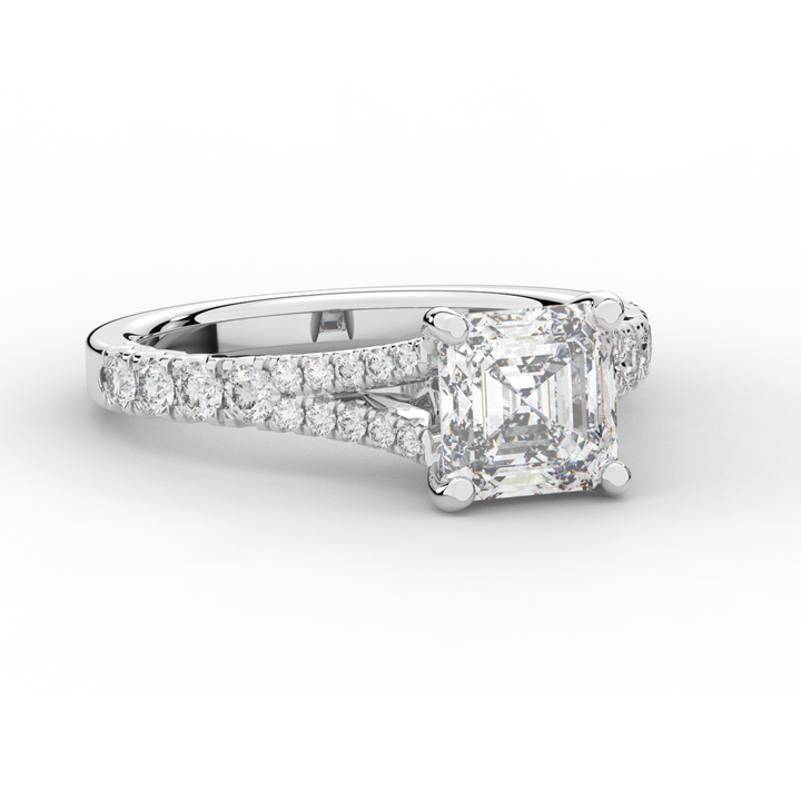 2.45CT.TW ASSCHER LAB DIAMOND ENGAGEMENT RING