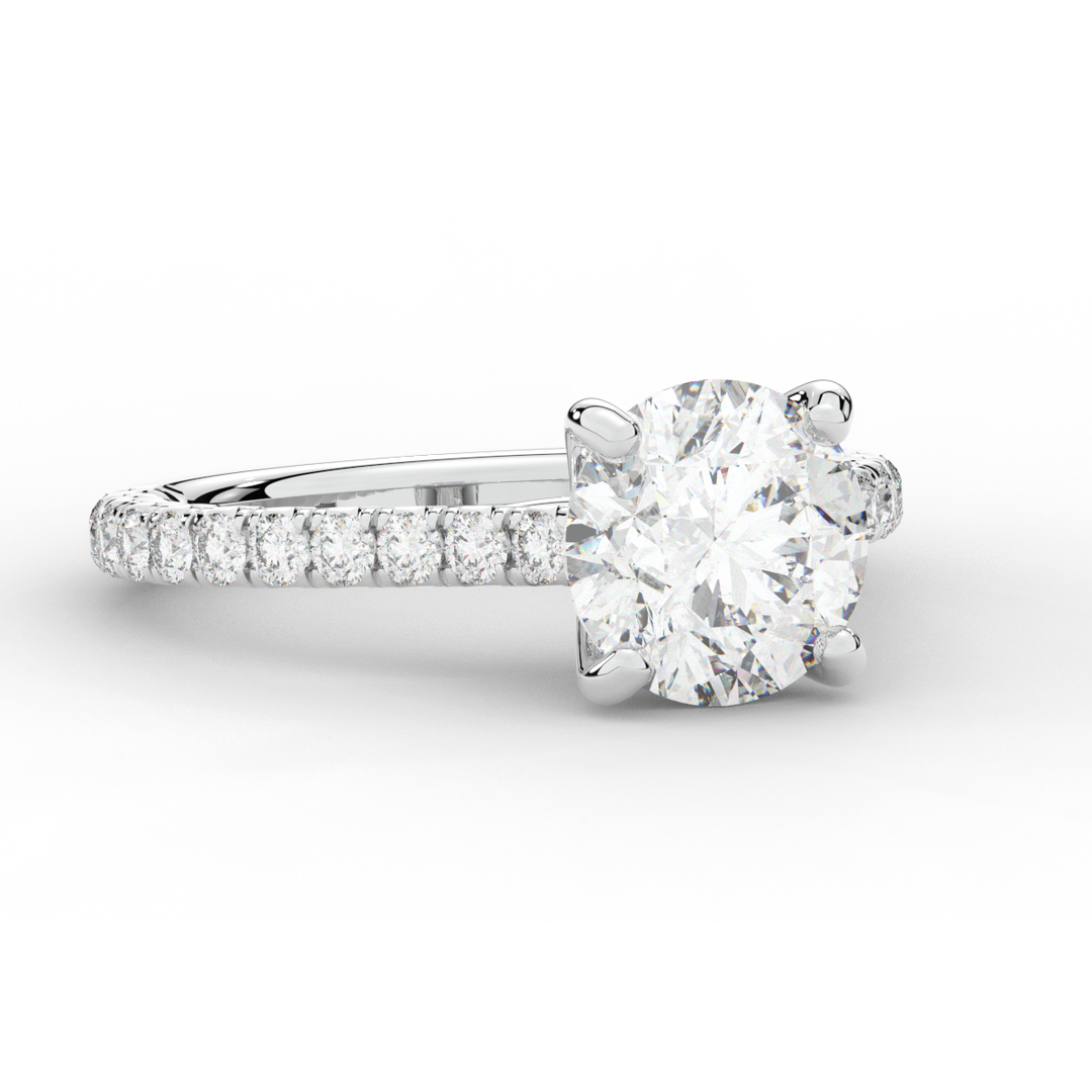 2.40CT.TW ROUND LAB DIAMOND ENGAGEMENT RING