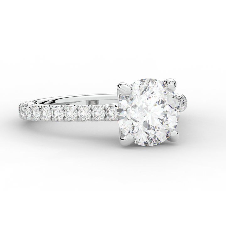 2.40CT.TW ROUND LAB DIAMOND ENGAGEMENT RING