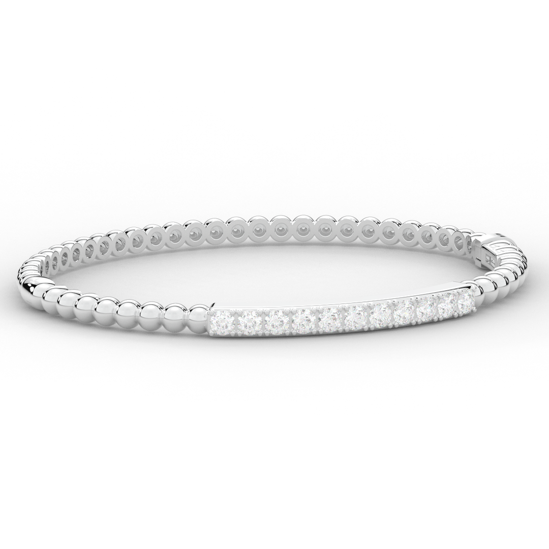 1.10CT.TW ROUND LAB DIAMOND BANGLE