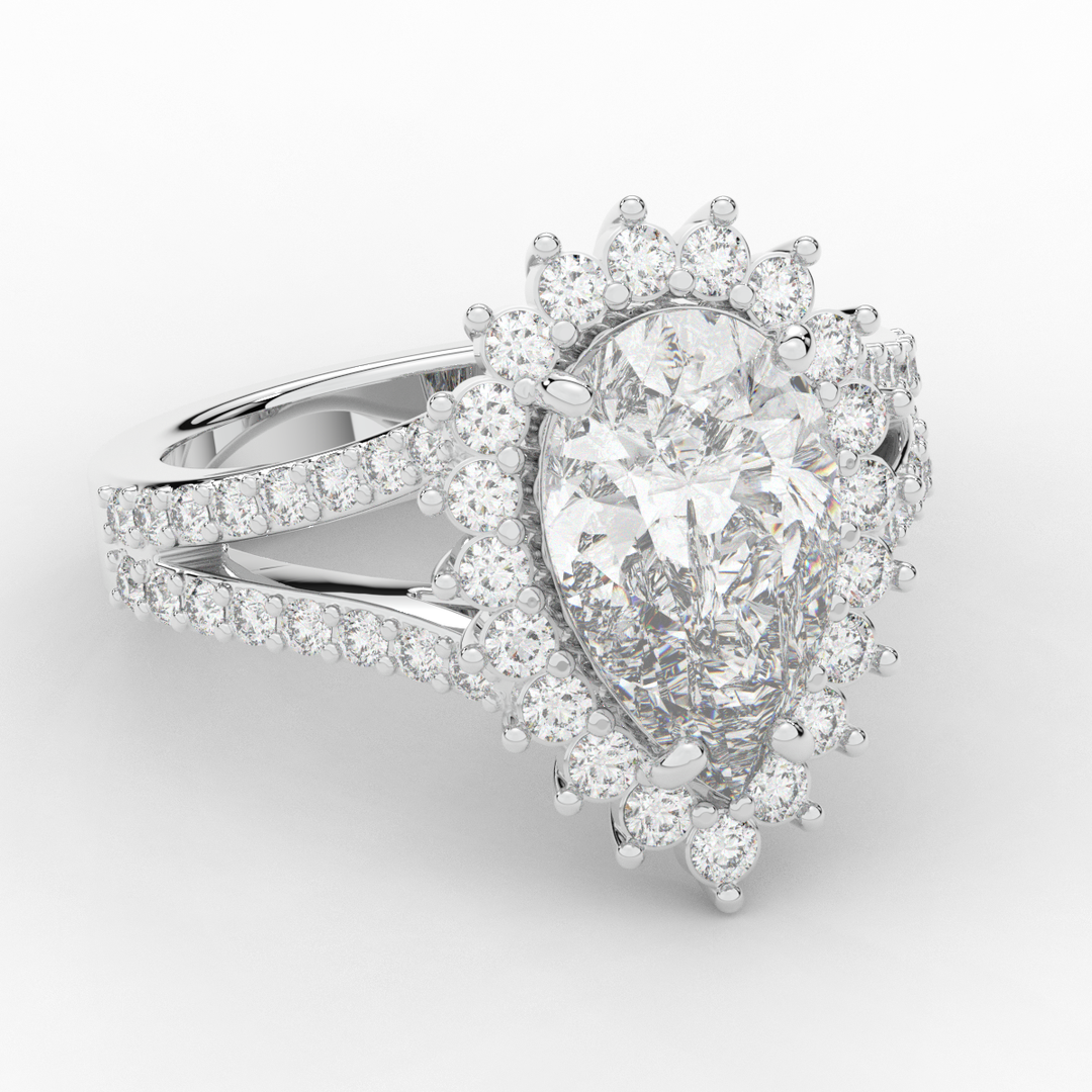 3.60CT.TW ROUND LAB DIAMOND ENGAGEMENT RING