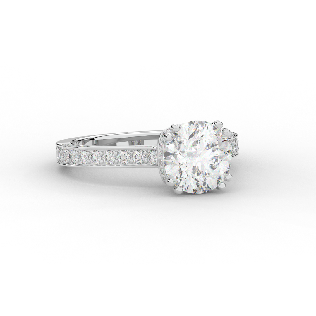 2.60CT.TW ROUND LAB DIAMOND SOLITAIRE ENGAGEMENT RING