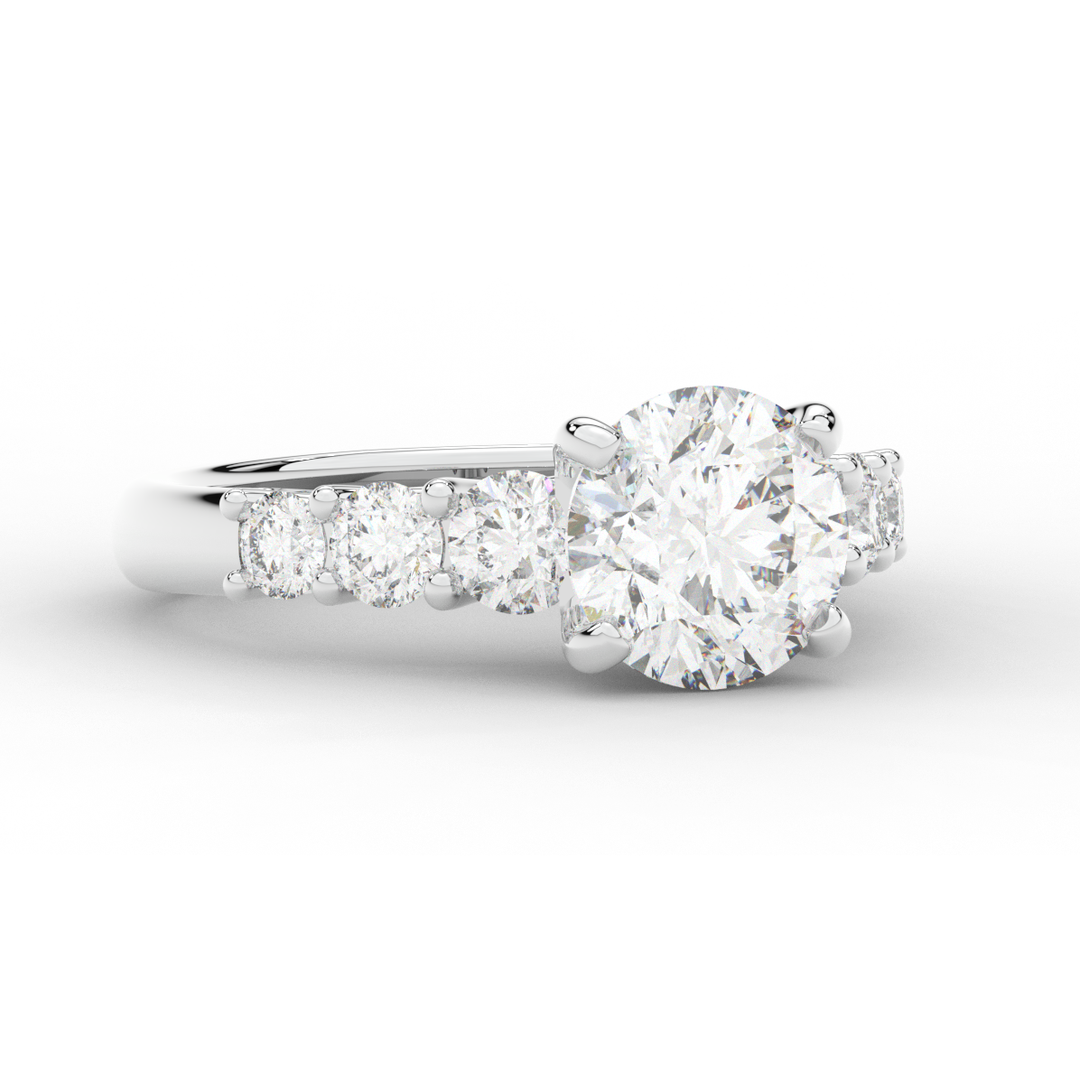 3.00CT.TW ROUND LAB DIAMOND  ENGAGEMENT RING