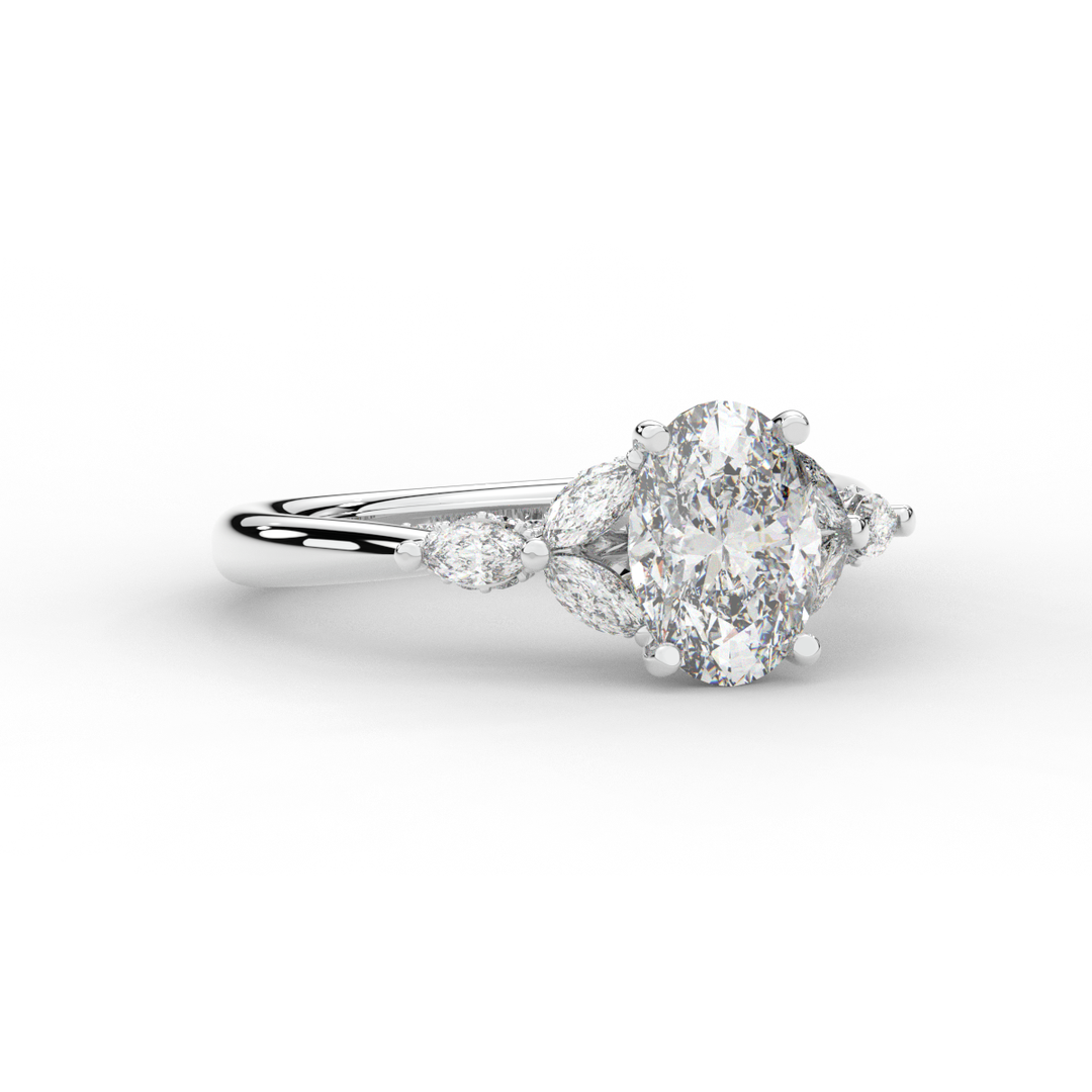 2.00CT.TW OVAL LAB DIAMOND ENGAGEMENT RING