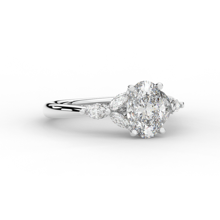 2.00CT.TW OVAL LAB DIAMOND ENGAGEMENT RING