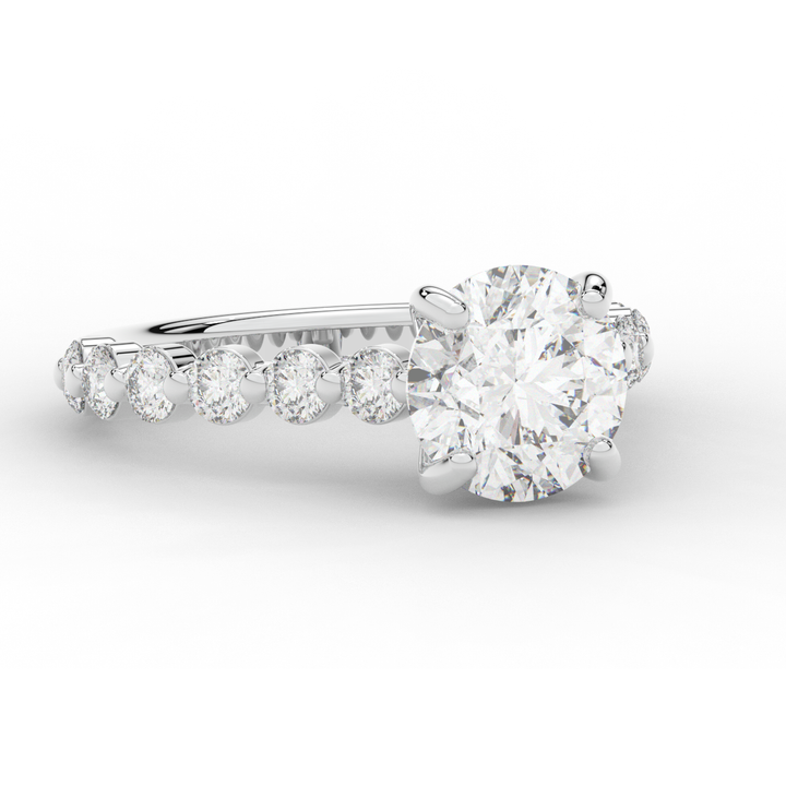 3.90CT.TW ROUND LAB DIAMOND ENGAGEMENT RING