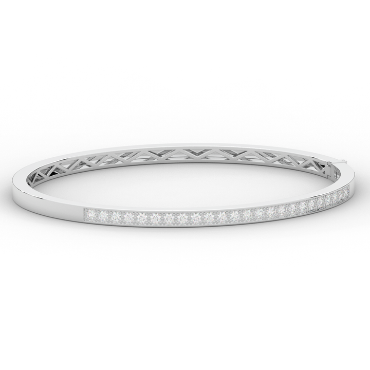 0.90CT.TW ROUND LAB DIAMOND BANGLE