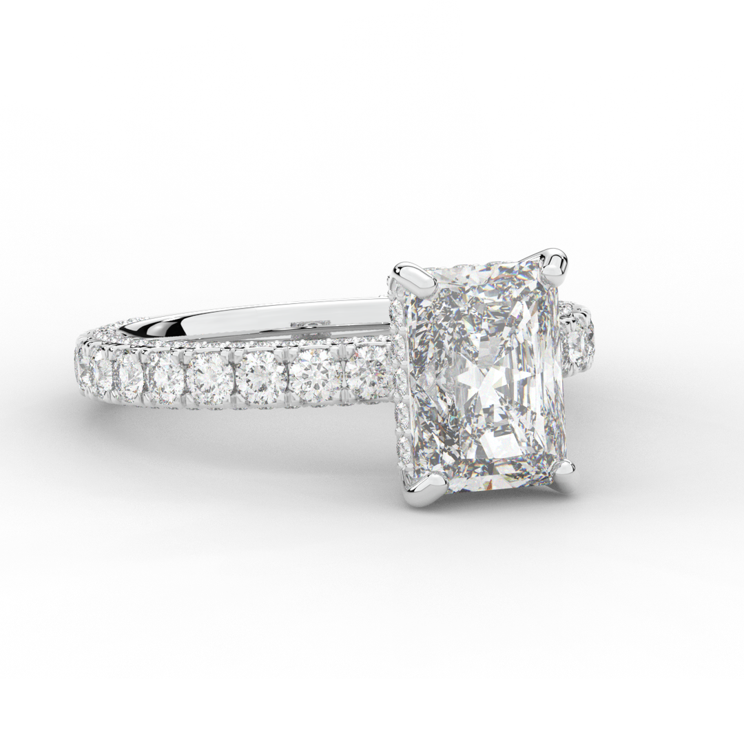 3.00CT.TW RADIANT LAB DIAMOND ENGAGEMENT RING