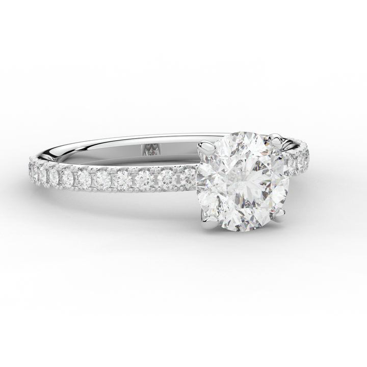 1.75CT.TW ROUND LAB DIAMOND SOLITAIRE ENGAGEMENT RING