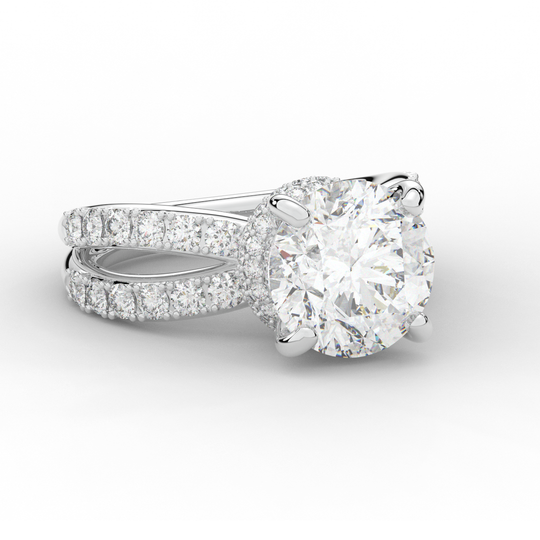 6.25CT.TW ROUND LAB DIAMOND ENGAGEMENT RING