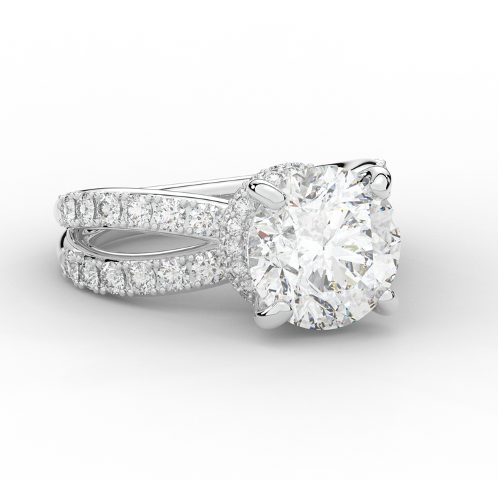 6.25CT.TW ROUND LAB DIAMOND ENGAGEMENT RING