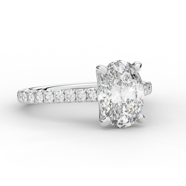 2.40CT.TW OVAL LAB DIAMOND ENGAGEMENT RING