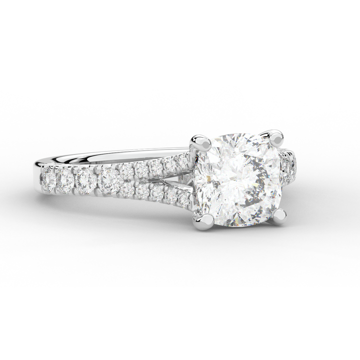 2.45CT.TW CUSHION LAB DIAMOND ENGAGEMENT RING