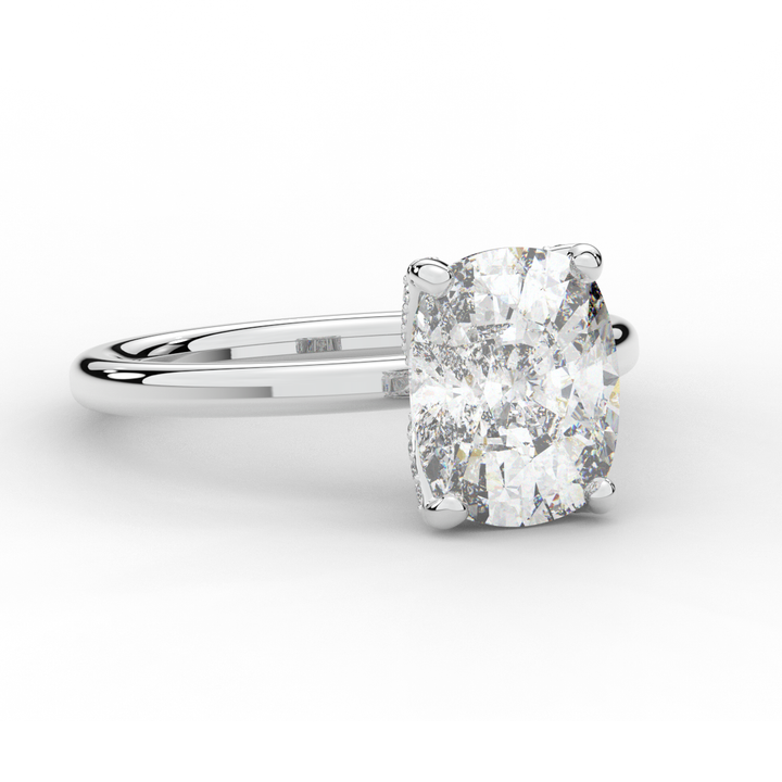 3.10CT.TW CUSHION LAB DIAMOND ENGAGEMENT RING