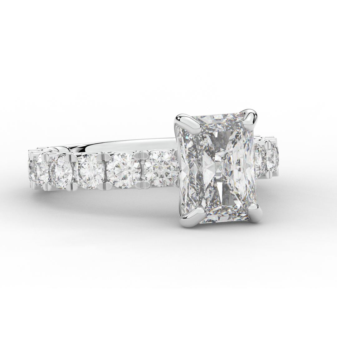 4.35CT.TW RADIANT LAB DIAMOND ENGAGEMENT RING