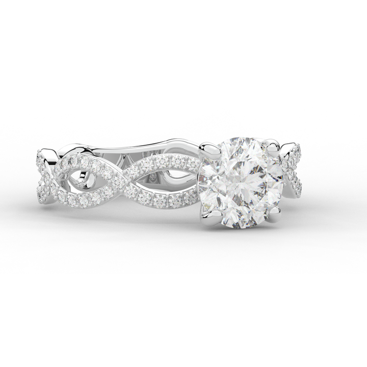 1.30CT.TW ROUND LAB DIAMOND ENGAGEMENT RING