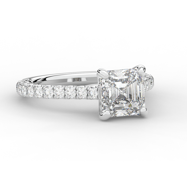 2.40CT.TW ASSCHER LAB DIAMOND ENGAGEMENT RING