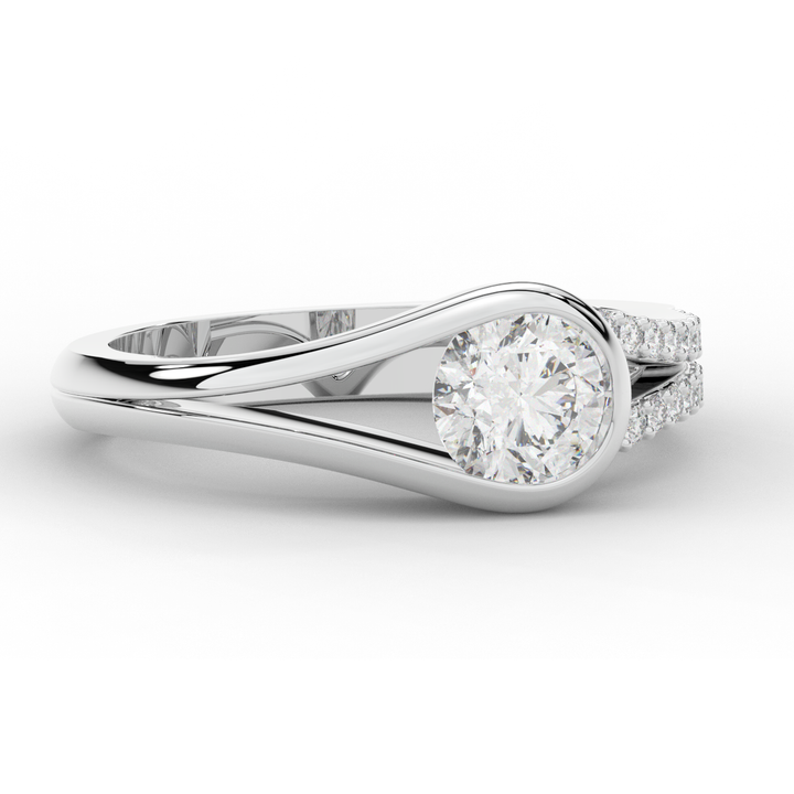 1.10CT.TW ROUND LAB DIAMOND SOLITAIRE ENGAGEMENT RING