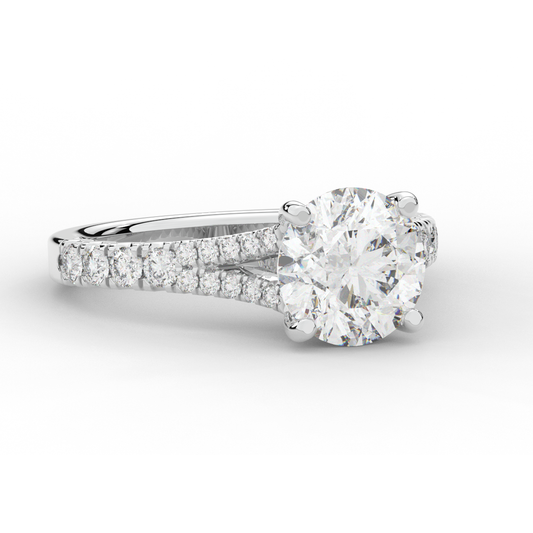 2.45CT.TW ROUND LAB DIAMOND ENGAGEMENT RING