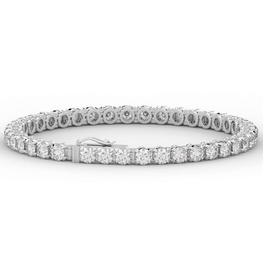 10.50CT.TW ROUND LAB DIAMOND TENNIS BRACELET - Nazarelle