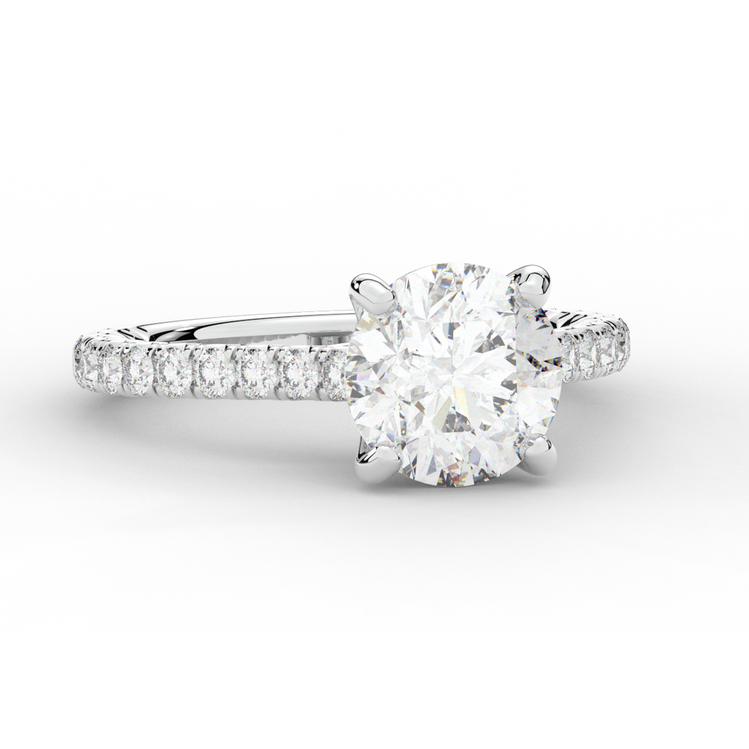 2.40CT.TW ROUND LAB DIAMOND ENGAGEMENT RING