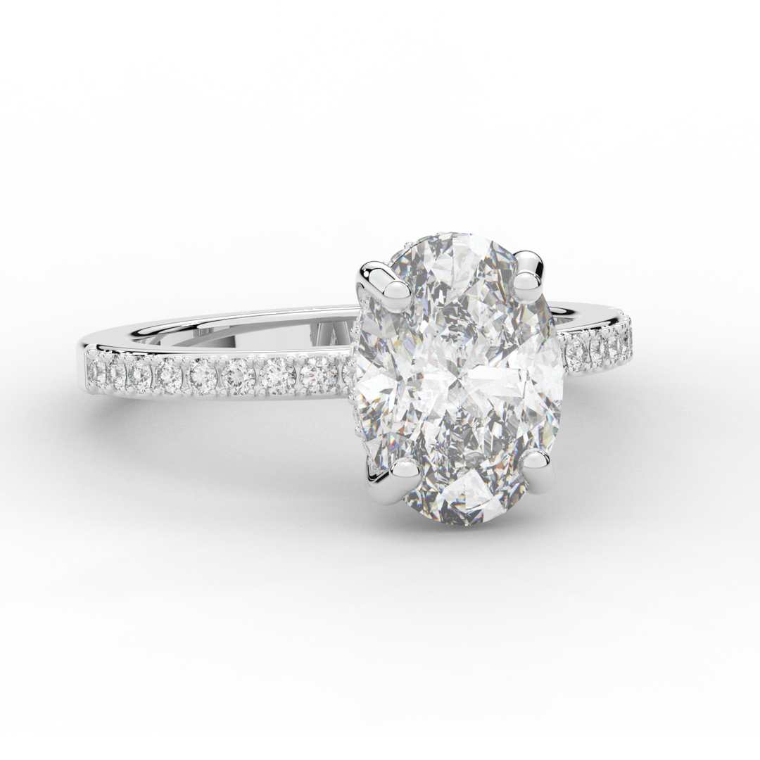 2.70CT.TW OVAL LAB DIAMOND SOLITAIRE ENGAGEMENT RING