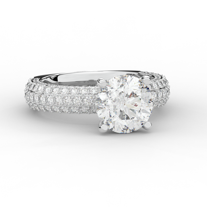 4.80CT.TW ROUND LAB DIAMOND UNDERHALO ENGAGEMENT RING