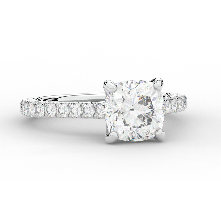 2.40CT.TW CUSHION LAB DIAMOND ENGAGEMENT RING