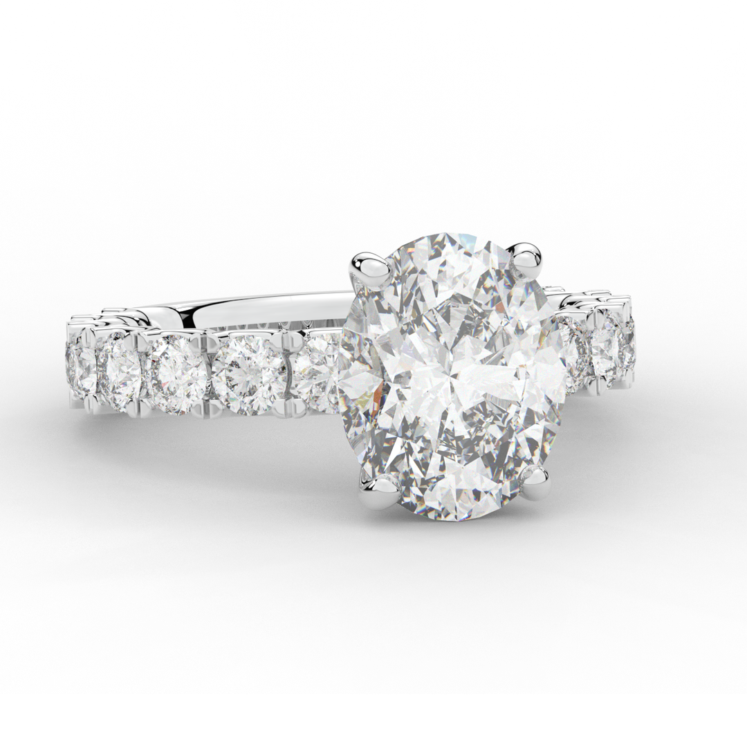 4.35CT.TW OVAL LAB DIAMOND ENGAGEMENT RING