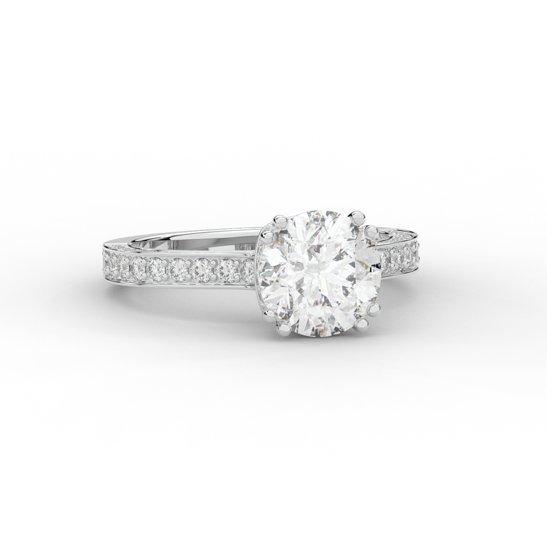 2.60CT.TW ROUND LAB DIAMOND SOLITAIRE ENGAGEMENT RING