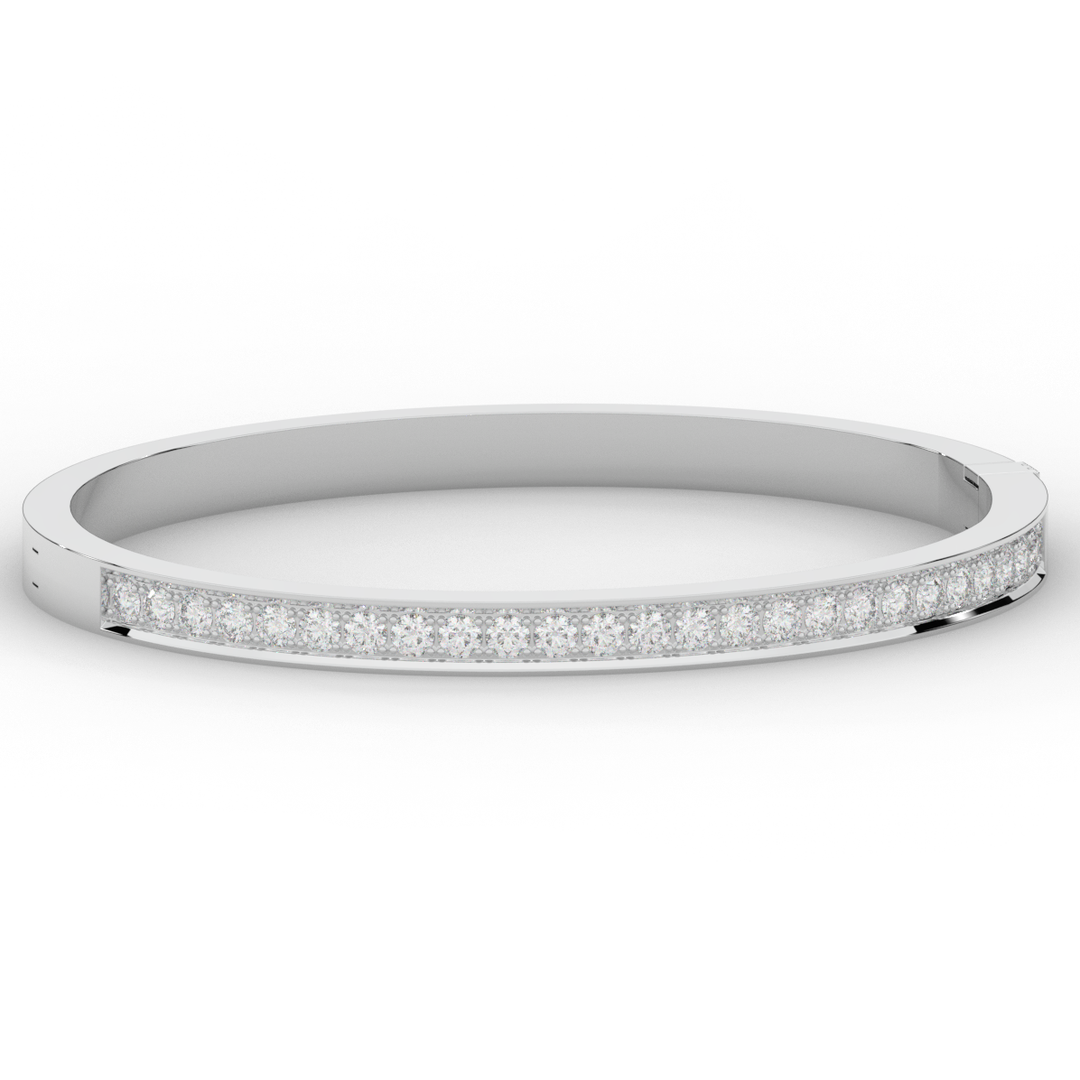 1.25CT.TW ROUND LAB DIAMOND BANGLE