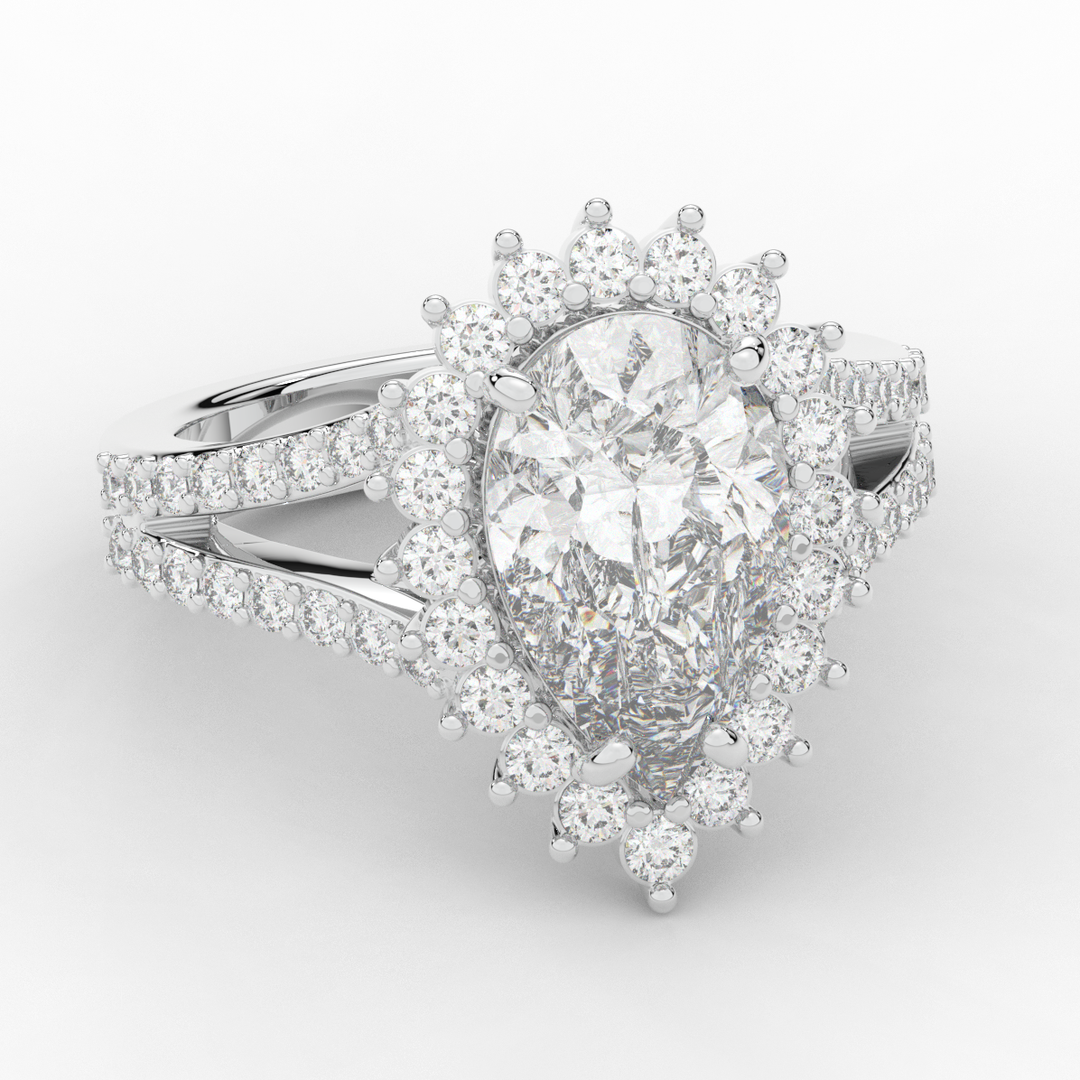 3.60CT.TW ROUND LAB DIAMOND ENGAGEMENT RING